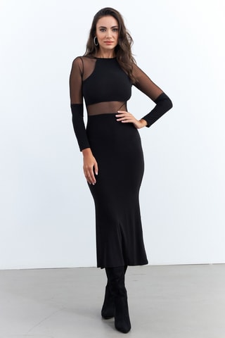 Vestido midi - Preto