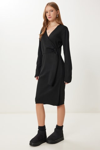 Vestido traçado - Preto