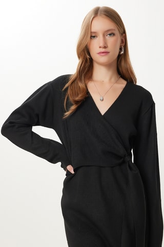 Vestido traçado - Preto