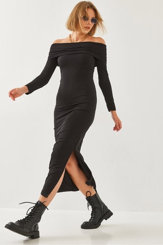 Vestido justo - Preto