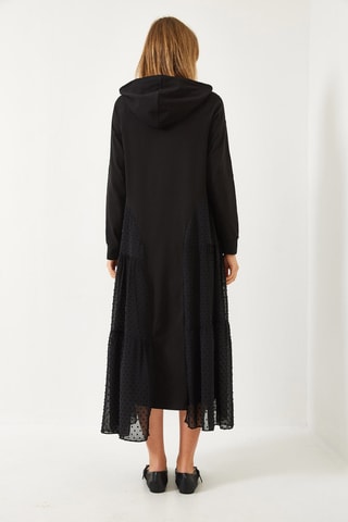 Robe patineuse à capuche - Noir