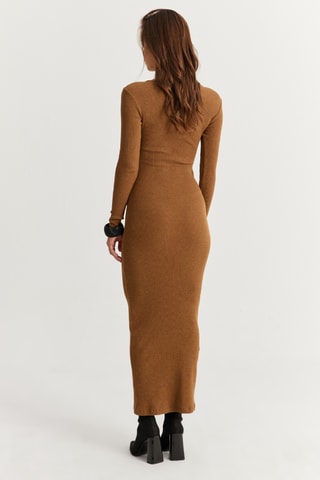 Vestido comprido - Camel