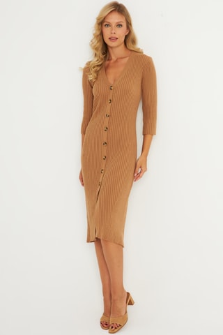 Robe chemise - Camel