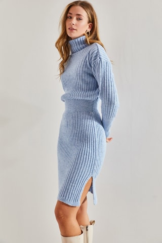 Vestido-camisola - Azul-celeste