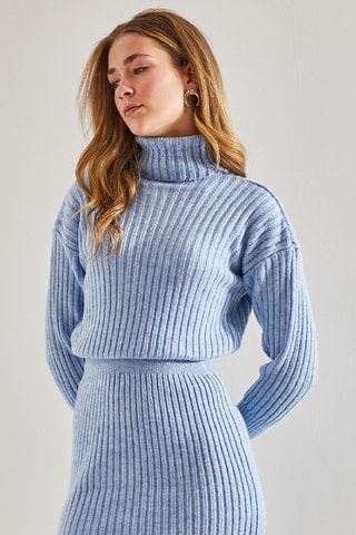 Vestido-camisola - Azul-celeste