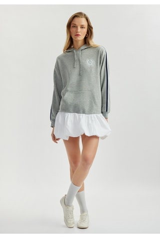 Vestido efeito ilusório - Cinzento-escuro