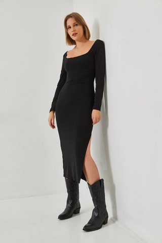 Robe fourreau - Noir