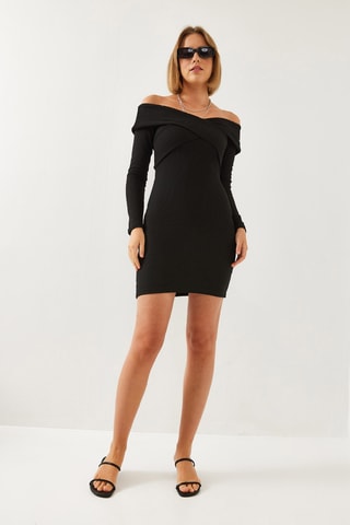 Vestido justo - Preto