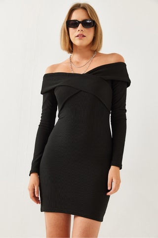 Vestido justo - Preto