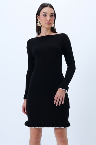 Vestido justo - Preto