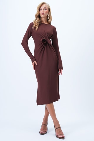Robe droite - Marron