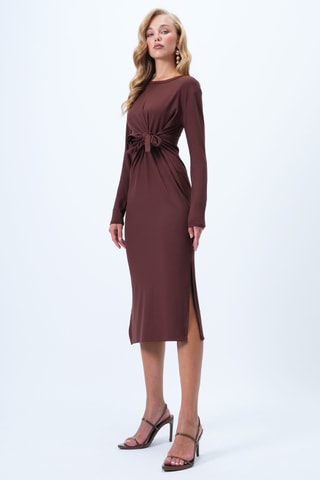 Robe droite - Marron