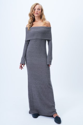 Robe longue - Anthracite chiné
