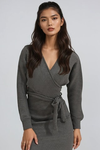 Vestido direito - Cinzento-escuro