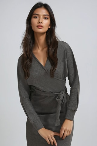 Vestido direito - Cinzento-escuro