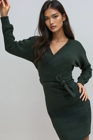 Vestido direito - Verde-escuro