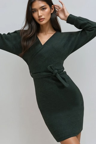 Vestido direito - Verde-escuro