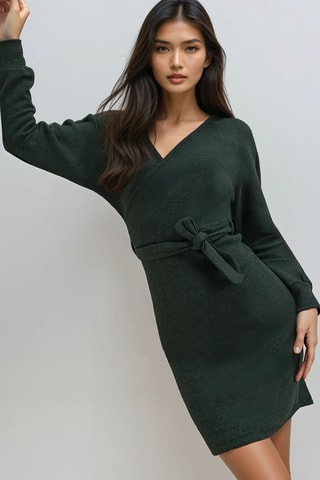 Vestido direito - Verde-escuro