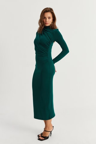 Vestido justo - Verde-escuro