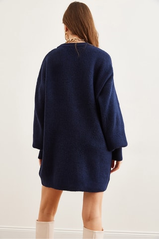 Vestido-camisola - Azul-marinho