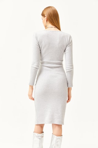 Vestido direito - Cinzento-claro