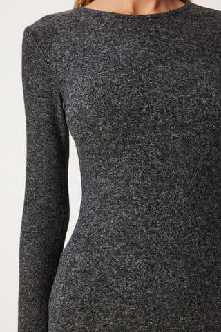 Vestido comprido - Antracite mesclado