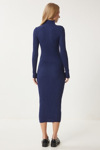 Vestido justo - Azul-marinho