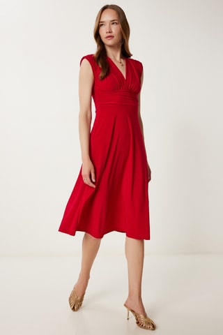 Robe midi - Rouge