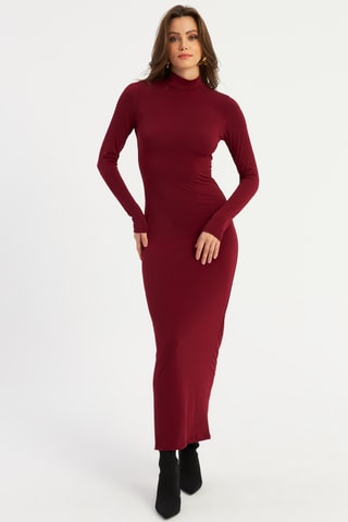 Vestido comprido - Bordô