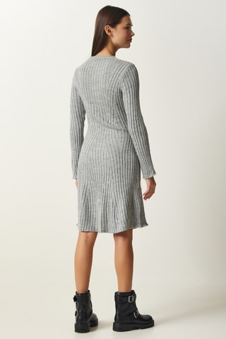 Vestido-camisola - Cinzento