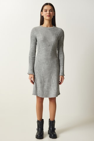 Vestido-camisola - Cinzento