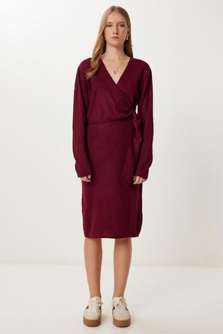 Vestido traçado - Bordô