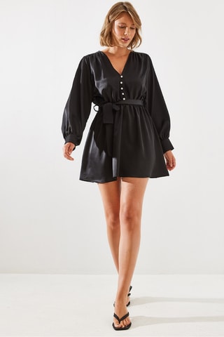 Vestido estilo patinadora - Preto