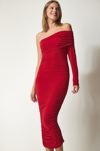 Robe fourreau - Rouge