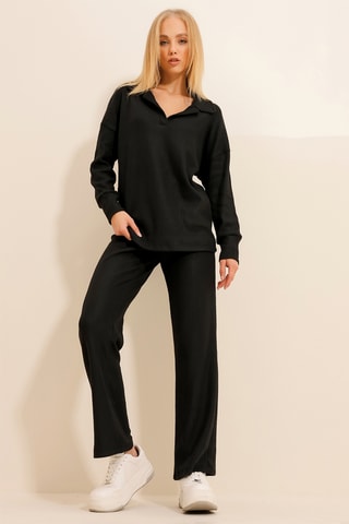 Polo et pantalon regular - Noir