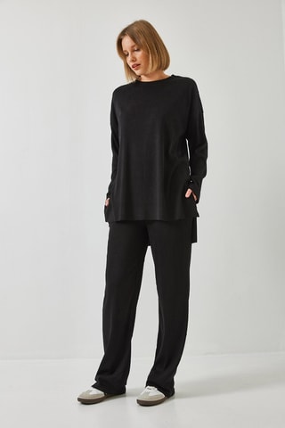 Pull et pantalon regular - Noir