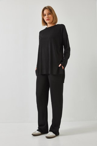 Pull et pantalon regular - Noir