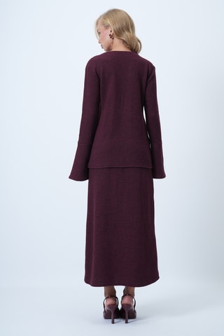 Chemisier regular et jupe midi - Bordeaux