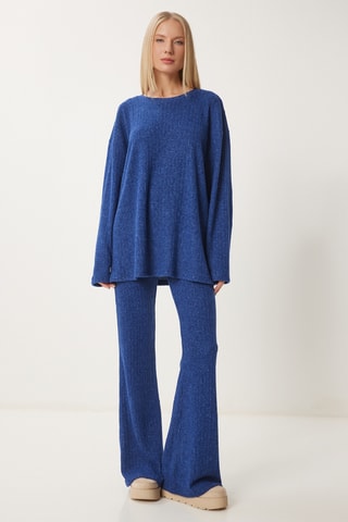 Pull et pantalon regular - Bleu cobalt