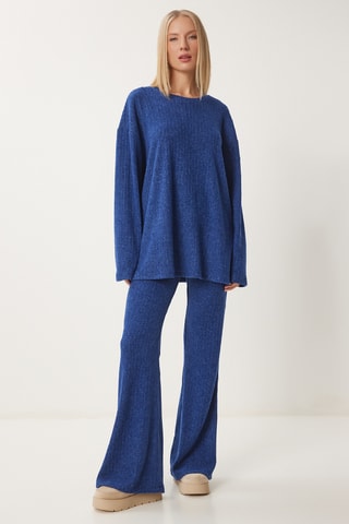 Pull et pantalon regular - Bleu cobalt