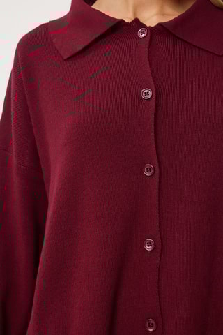 Gilet et jupe longue taille haute - Bordeaux