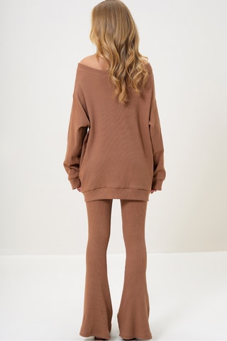 Top et pantalon regular - Camel