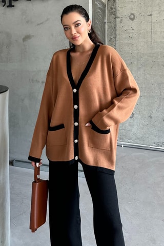 Gilet et pantalon réguler - Camel et noir