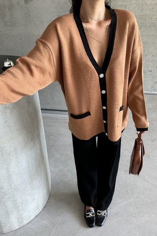 Gilet et pantalon réguler - Camel et noir