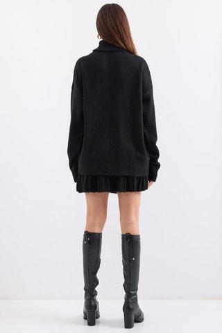 Pull et jupe plissée - Noir