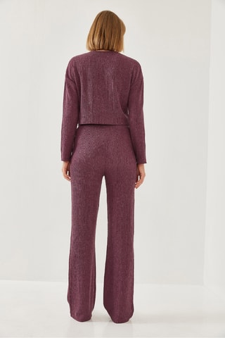 Top et pantalon regular taille haute - Bordeaux