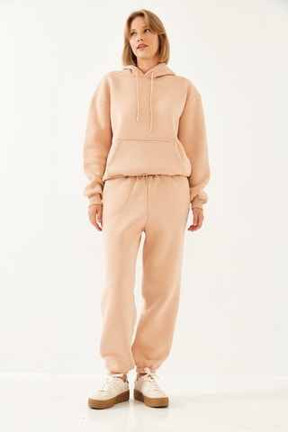 Sweat à capuche et jogging - Beige