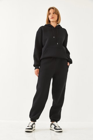 Sweat à capuche et jogging - Noir