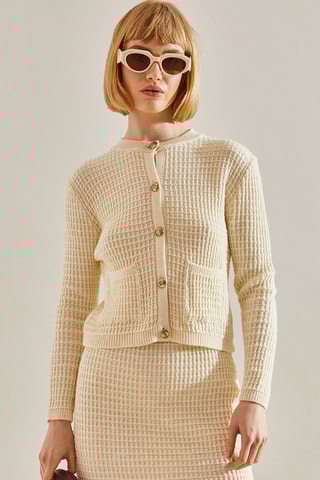 Veste et jupe droite - Beige