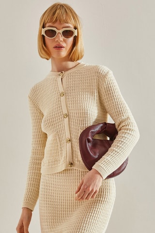 Veste et jupe droite - Beige